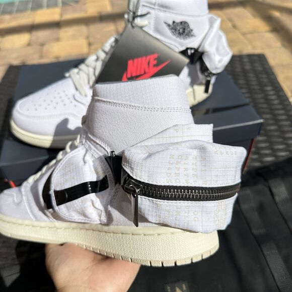 Nike Air Jordan 1 Retro Utility High Men\'s Shoes White DO8727-100 Size 11.5 main image 12